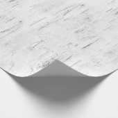 樺の木バークホワイト素朴ホリデーギフト ラッピングペーパー (角)