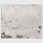 樺の木バークホワイト素朴ホリデーギフト ラッピングペーパー (フラット)