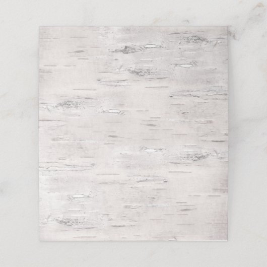 樺の木バークルック結婚ズ折り畳み座席表 プレイスカード (外部開封)