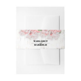 樺の木バーク素朴カントリー結婚式 招待状ベリーバンド