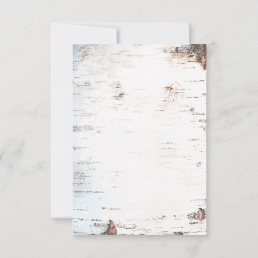 樺の木バーク素朴カントリー結婚式RSVPカード 出欠カード (裏面)