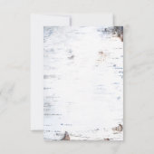 樺の木バーク素朴カントリー結婚式RSVPカード 招待状 (裏面)