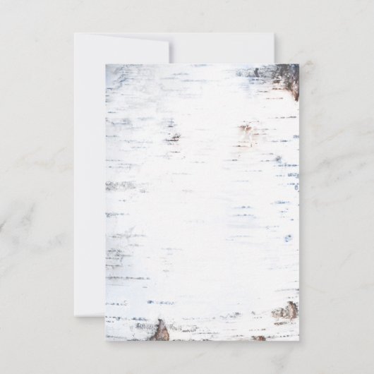 樺の木バーク素朴カントリー結婚式RSVPカード 招待状 (裏面)