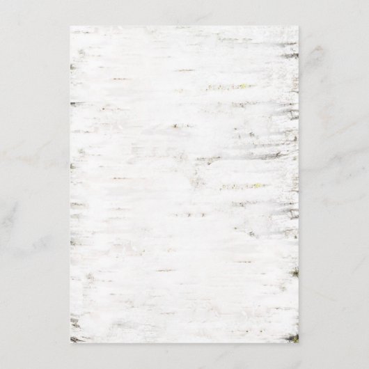 樺の木バーク素朴ズ結婚インフォメーションゲスト エンクロージャーカード (裏面)