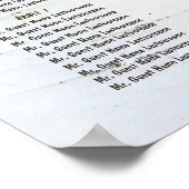 樺の木バーク素朴ハート結婚の座席表 ポスター (角)