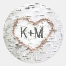 樺の木バーク素朴ハート結婚ズ