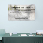 樺の木バーク素朴自然カスタム事業 横断幕 (トレードショー)