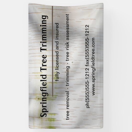 樺の木バーク素朴自然カスタム事業 横断幕 (縦)