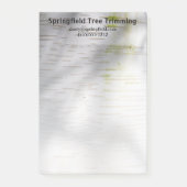 樺の木バーク素朴自然名前をカスタムする ポストイット (正面)