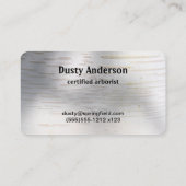 樺の木バーク素朴自然名前をカスタムする 名刺 (裏面)