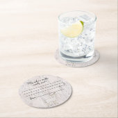 樺の木バーク結婚と鹿のアドバイス ラウンドペーパーコースター (インサイチュ)