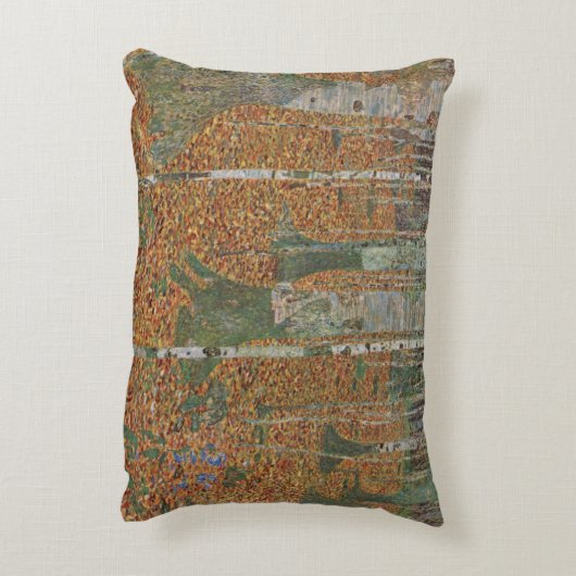 樺の木フォレストバイグスタフクリムトヴィンテージアールヌーボー アクセントクッション (裏面(縦))