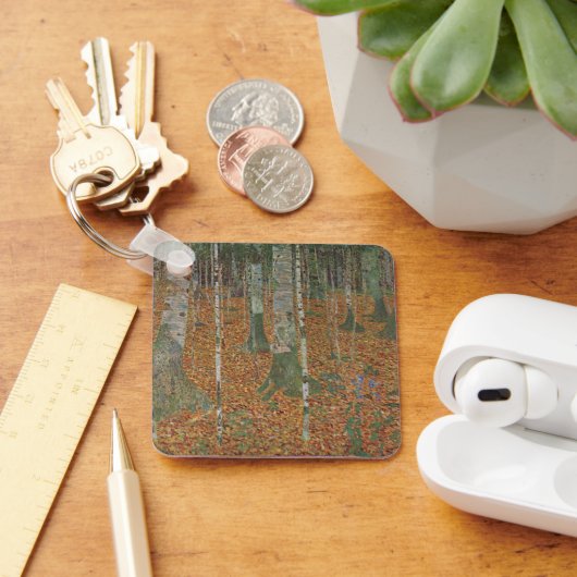 樺の木フォレストバイグスタフクリムトヴィンテージアールヌーボー キーホルダー (デスク)