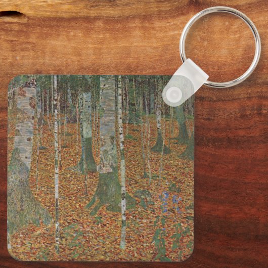 樺の木フォレストバイグスタフクリムトヴィンテージアールヌーボー キーホルダー (裏面)