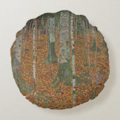 樺の木フォレストバイグスタフクリムトヴィンテージアールヌーボー ラウンドクッション (裏面)