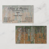 樺の木フォレストバイグスタフクリムト、ヴィンテージ象徴主義 名刺 (正面/裏面)