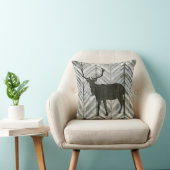 樺の木フォレストロッジエルクウィアントラーストライプのシェブロン クッション (椅子)