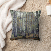 樺の木フォレスト投げクッション41 x 41 cm クッション (ブランケット)