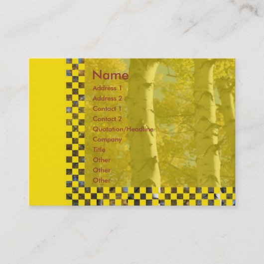 樺の木プロファイルカード 名刺 (正面)