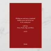 樺の木メリークリスマスホリデーズフォトグリーティングカード シーズンカード (裏面)