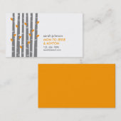 樺の木モダンインタンジェリンママ通話カード コーリングカード (正面/裏面)