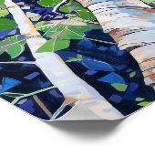 樺の木モダンツリーズフォレスト ポスター (角)