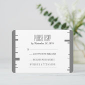 樺の木モダン樹皮の結婚式RSVP 出欠カード (スタンド正面)