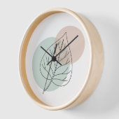 樺の木リーフミニマリスト 壁時計 (傾斜)