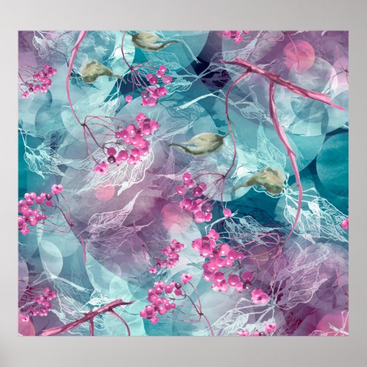 樺の木分岐水のカラーパターン ポスター (正面)