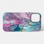 樺の木分岐水のカラーパターン iPhoneケース (裏面横)
