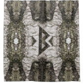 樺の木吠え声のBerkanaのケルト族のRune シャワーカーテン (正面)