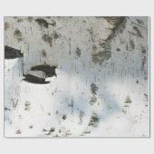 樺の木吠え声パターン ラッピングペーパー (フラット)