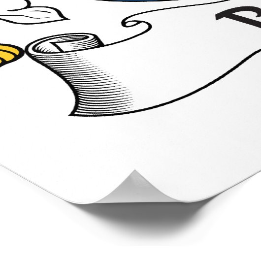 樺の木家紋 ポスター (角)