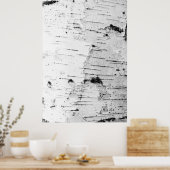 樺の木幹 ポスター (キッチン)