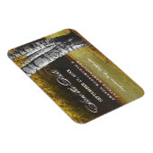 樺の木彫りハートツリー秋セーブザデートマグネット マグネット (右側)