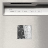 樺の木木の幹に彫るB&W マグネット (インサイチュ (食洗機))