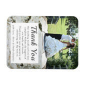 樺の木木の樹皮結婚の写真ありがとう マグネット (横)