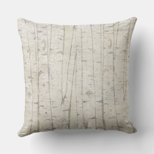 樺の木木リースのモノグラムの結婚式の装飾用クッション クッション (裏面)