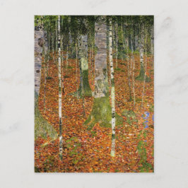 樺の木木付き農家 ポストカード
