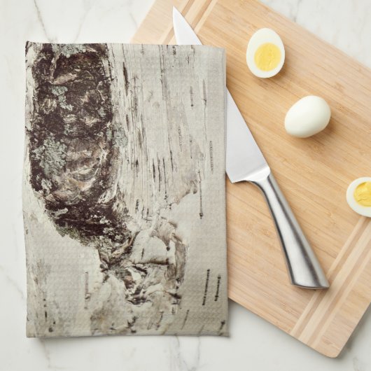 樺の木木木の幹のふきん キッチンタオル (四つ折り)