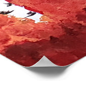 樺の木木秋アクリル絵画プリント ポスター (角)