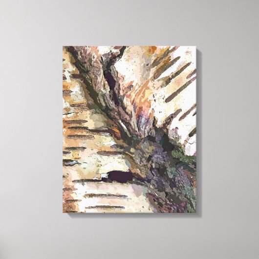 樺の木木 キャンバスプリント (正面)