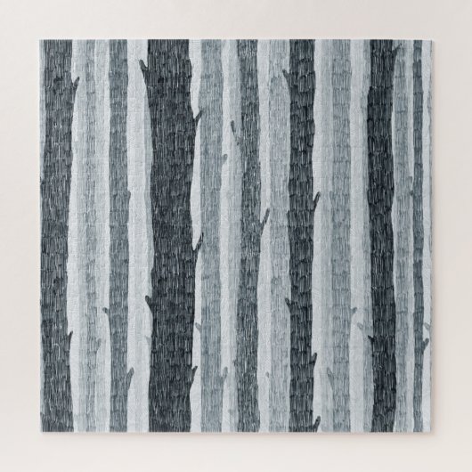 樺の木木、シームレスな背景パターン。 ジグソーパズル (縦)