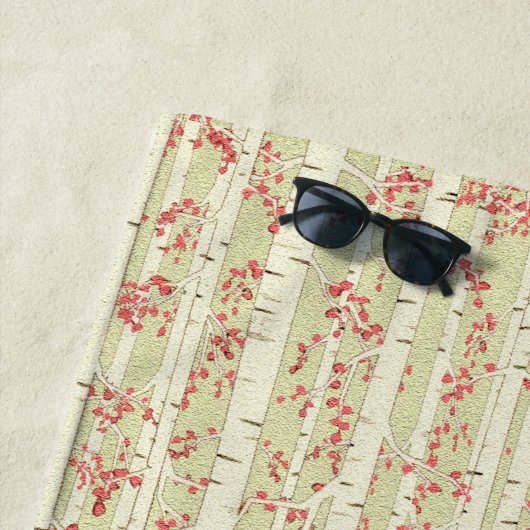 樺の木木 ビーチタオル (インサイチュ)