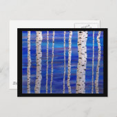 樺の木木 ポストカード (正面/裏面)