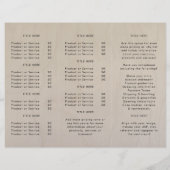 樺の木板 |ロゴ木目3折パンフレット (裏面)