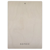 樺の木板 |軽い木目モダン クリップボード (裏面)