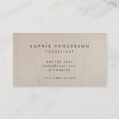 樺の木板 |軽い木目モダン 名刺 (裏面)