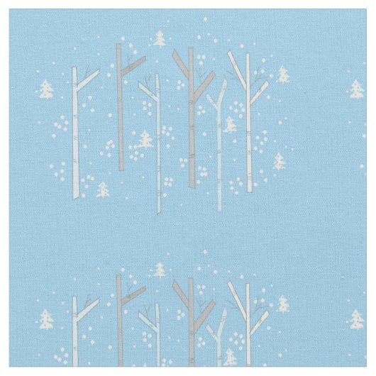 樺の木林 ファブリック (クローズアップ)