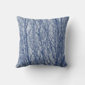 樺の木枝 – シアノタイプ効果 クッション (裏面)